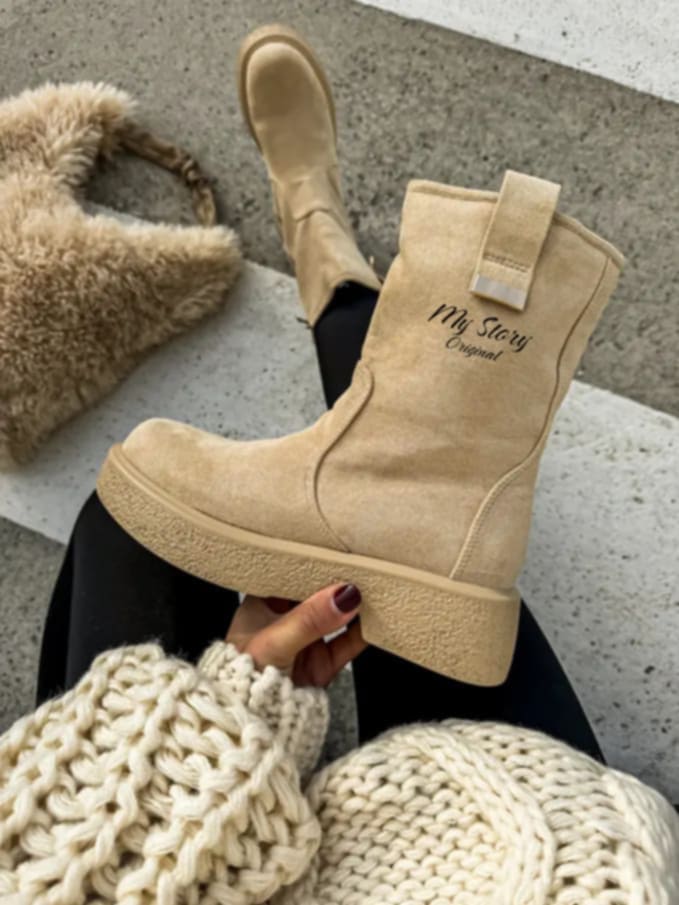 UD Bundás prémium velúr csizma beige 12.990 Ft helyett csak 4500 Ft