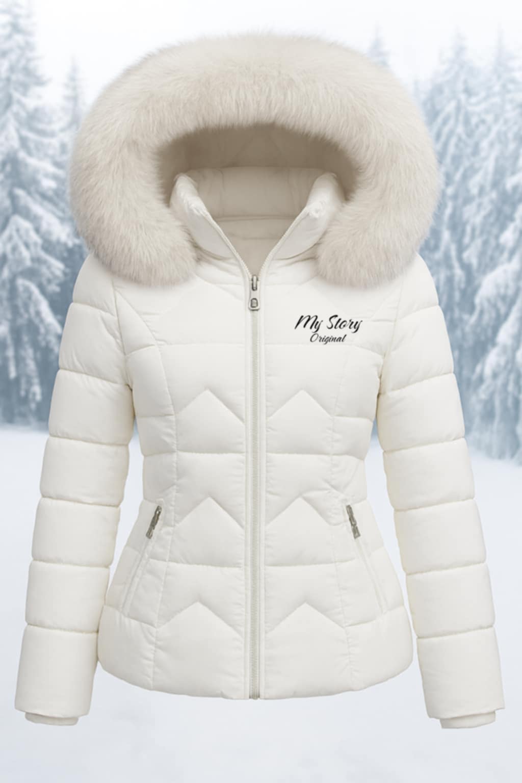 My Story  Elyra bundás meleg télikabát  22990 Ft helyett 7990ft Fehér
