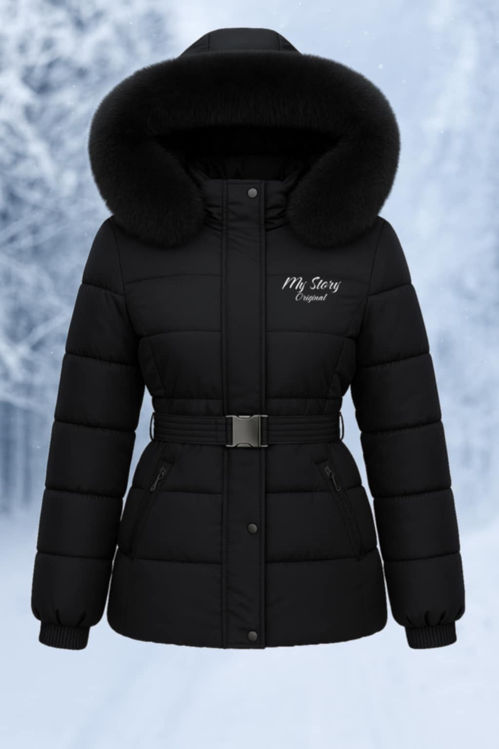 My srory  Aurora Edition bundás prémium Öves kabát 22.990 Ft helyett 7990 Ft Fekete