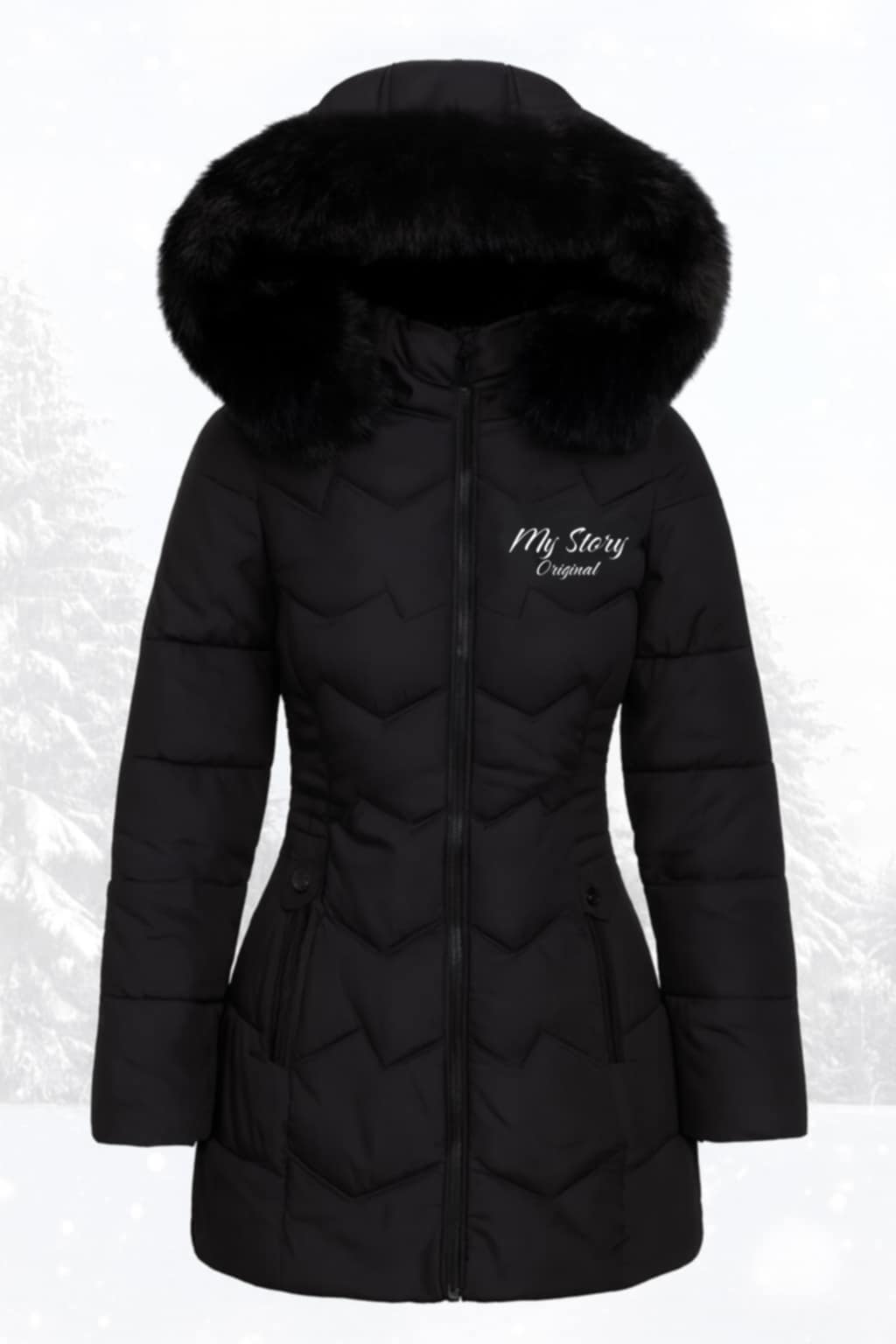 Luxus BUNDÁS télikabát 25990ft helyett csak 8990 Ft Fekete