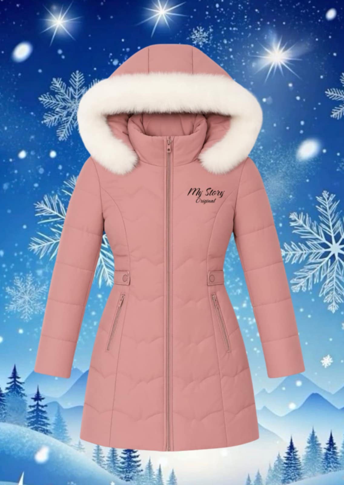 Extra meleg bundás télikabát AKCIÓ 24.990 Ft helyett csak 6990 Ft rózsaszín