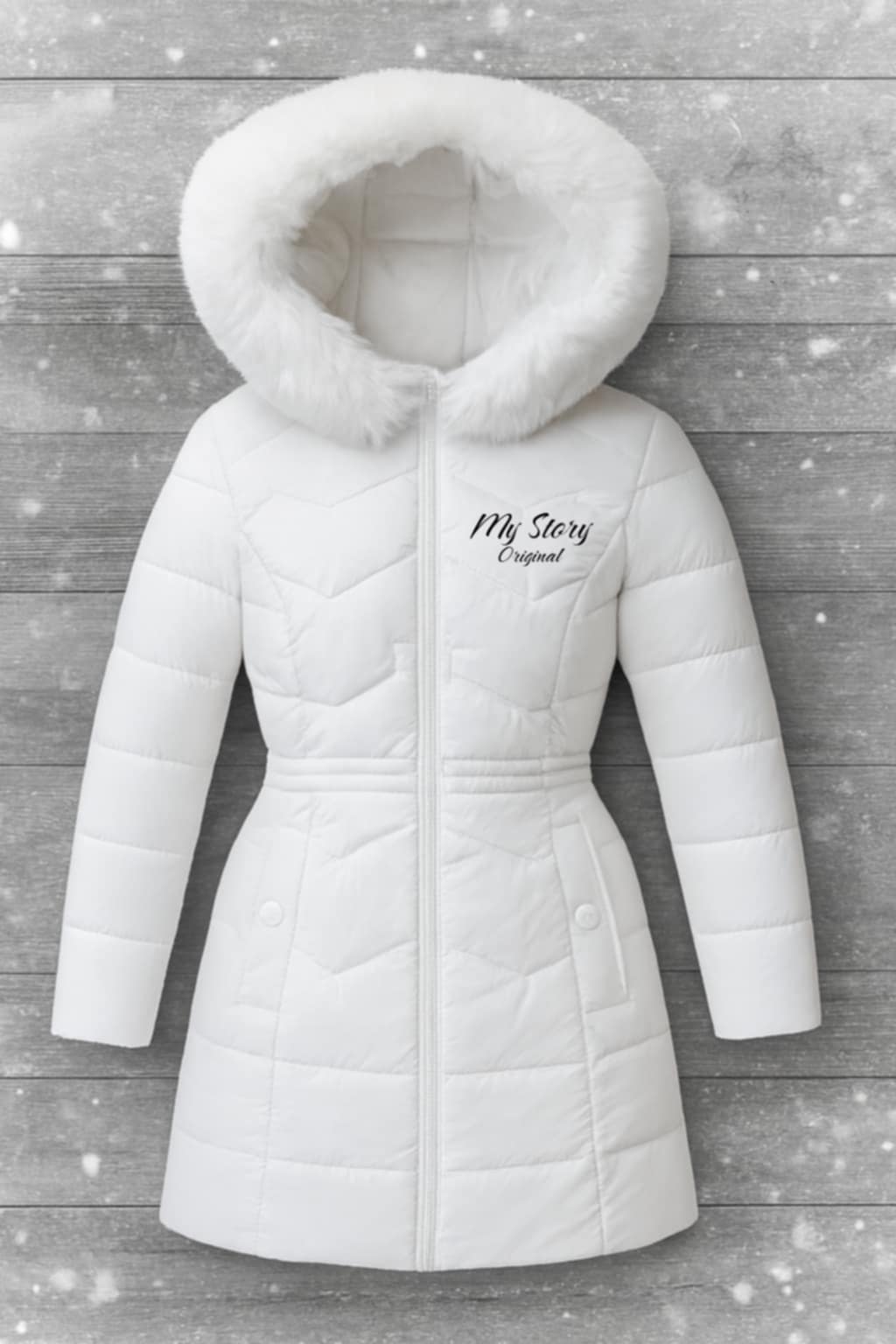 Luxus BUNDÁS télikabát 25990ft helyett csak 7990 Ft Fehér