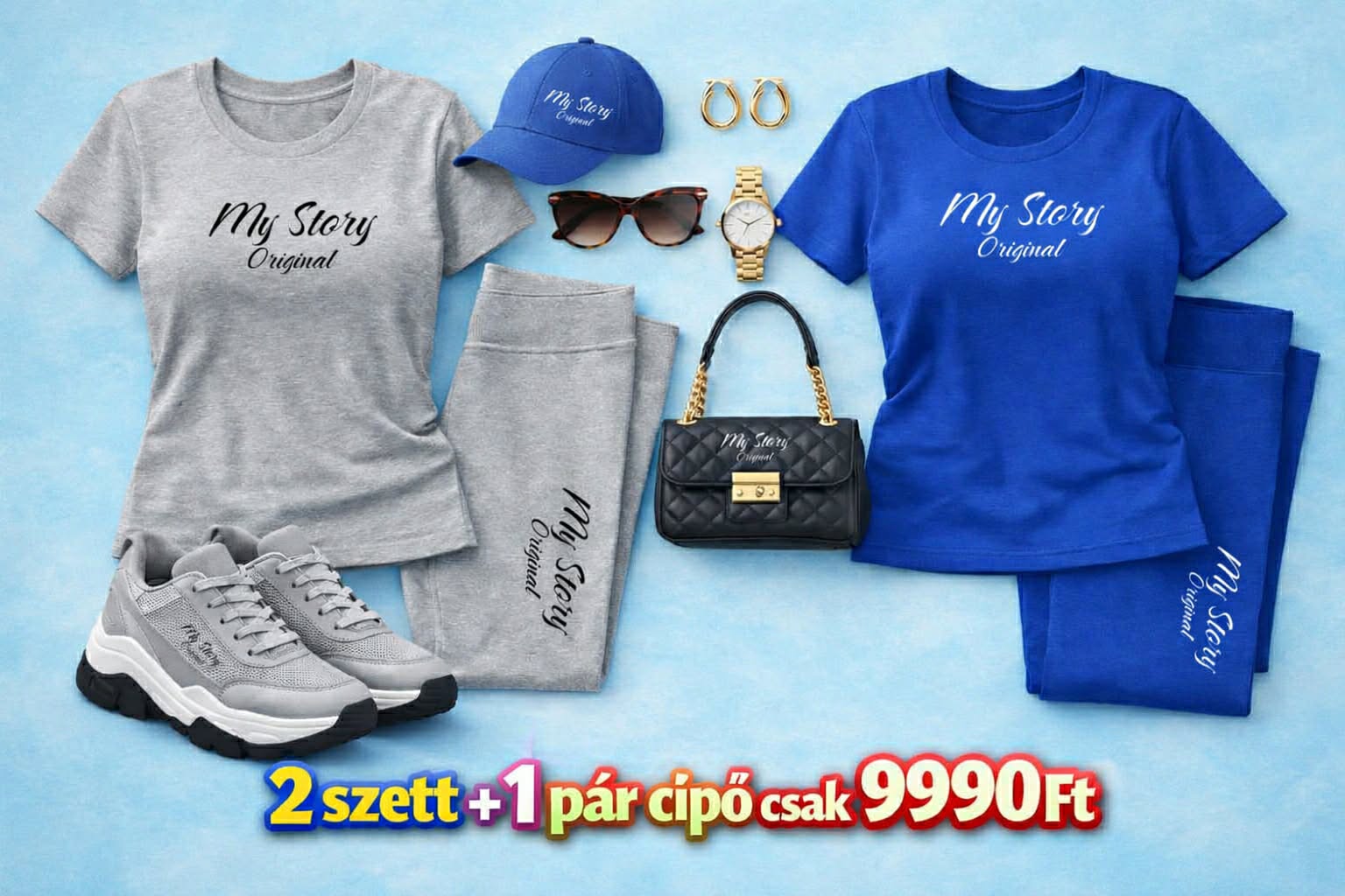 2 SZETT + AJÁNDÉK CIPŐ együtt csak S-ES MÉRETBEN