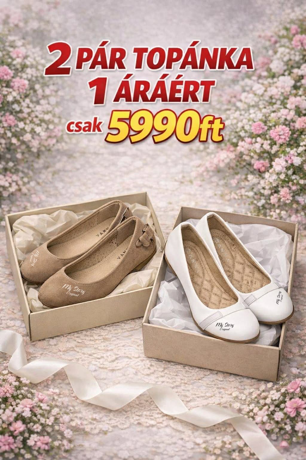 2 pár elegáns topánka – 13 980 Ft helyett most csak 4 990 Ft!