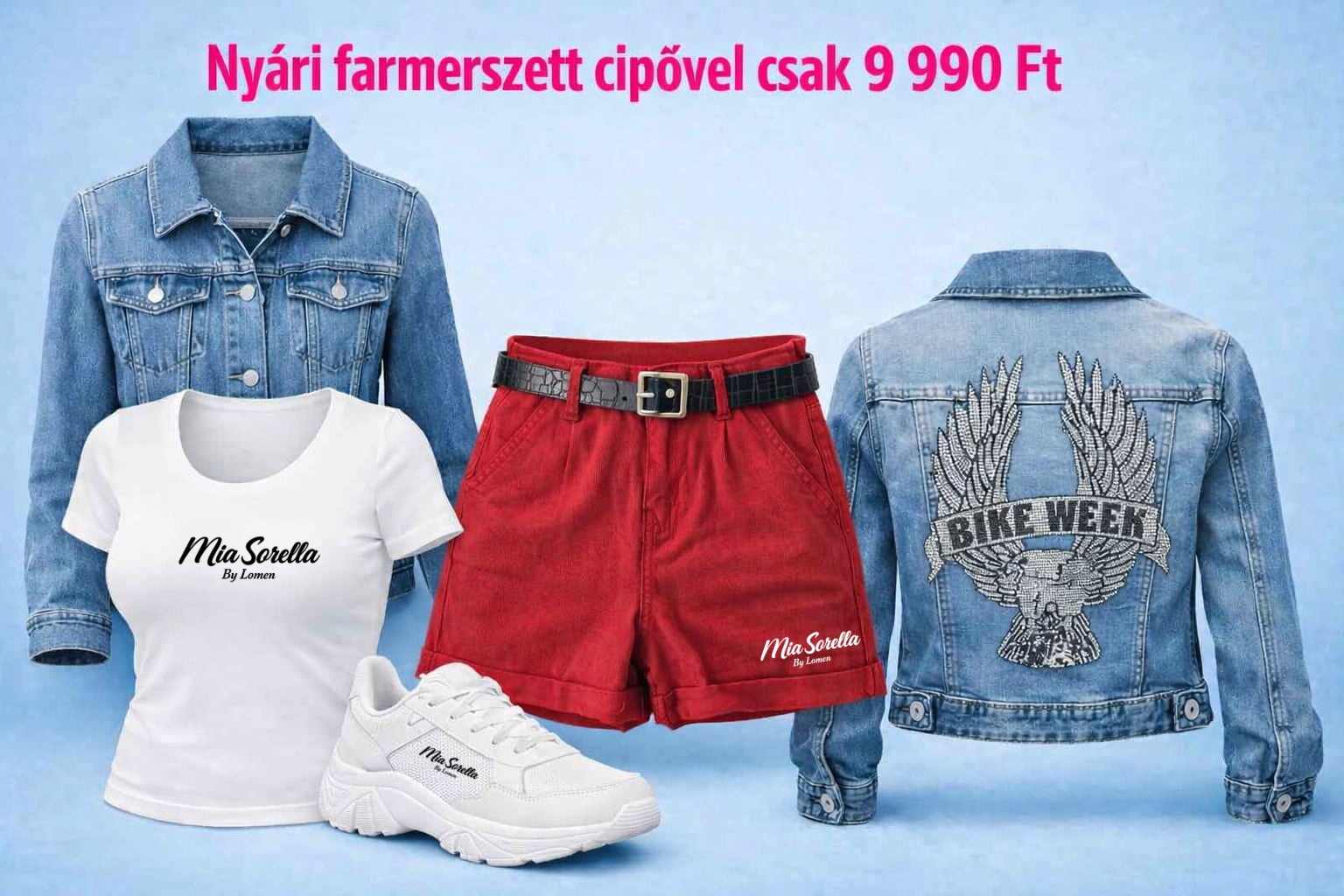 Mia Sorella-Summer Denim Chic TELJES SZETT csak 9990ft