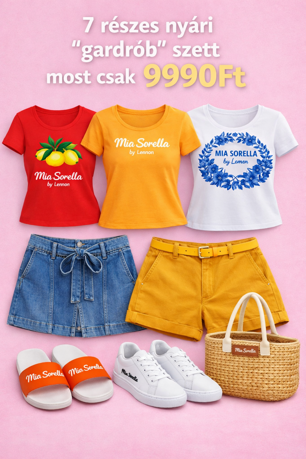 Mia Sorella Summer Collection – 7 részes prémium nyári „gardrób” szett AJÁNDÉK cipővel és papuccsal 2