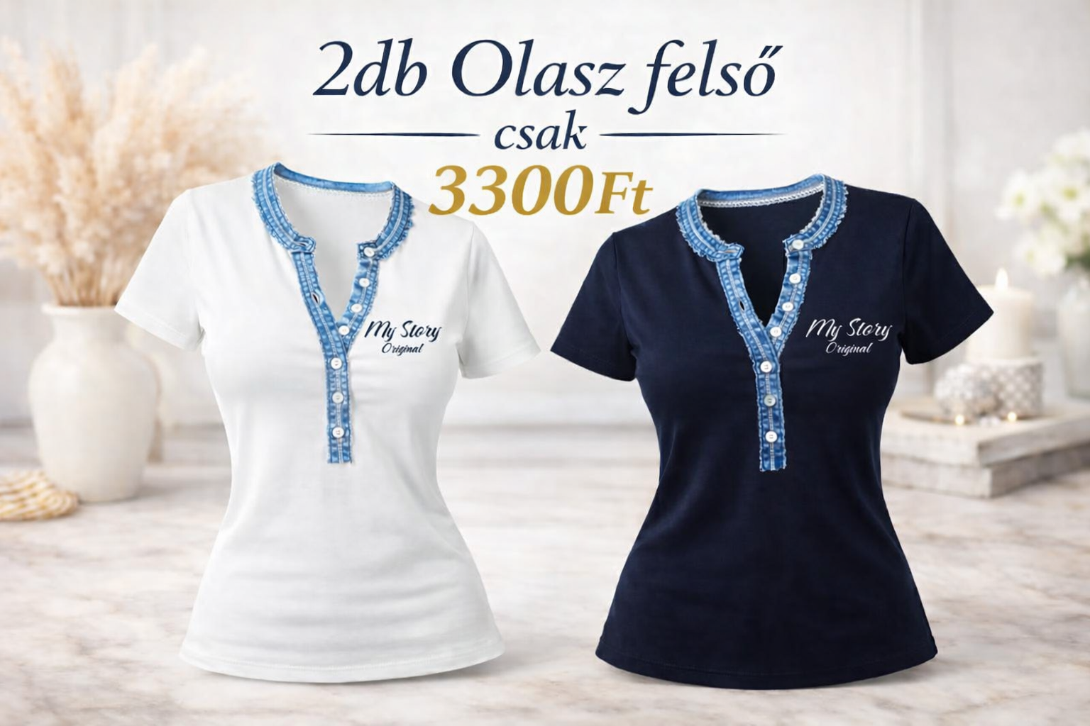 UD 2db Olasz felső 1 áráért csak 3300 Ft