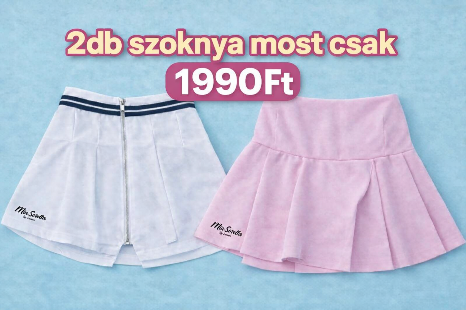 2db szuper szoknya 9990ft helyett csak 1990ft