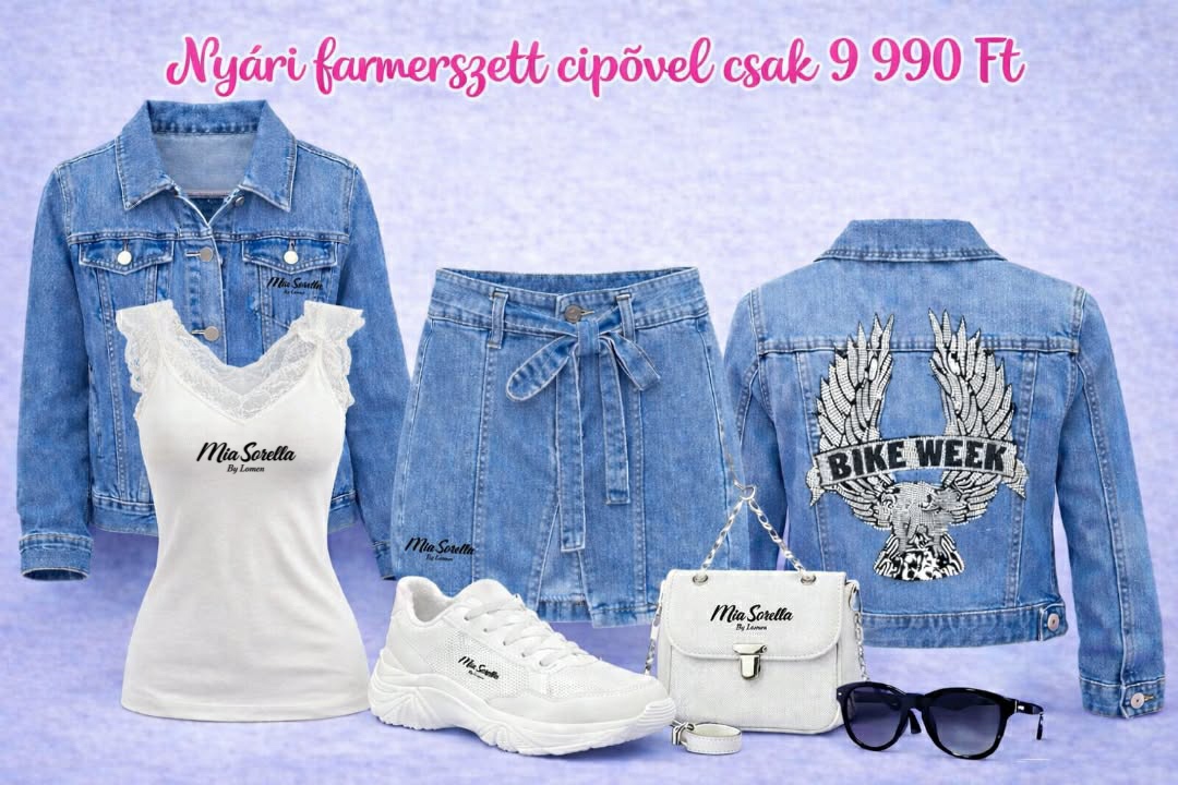 Nyári Farmerszett Cipővel csak 9990ft