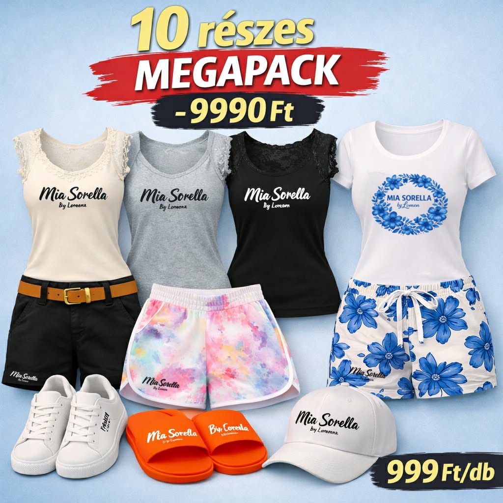 10 részes Prémium Nyári Megapack csak 9990ft,  999ft/db AKCIÓ 
