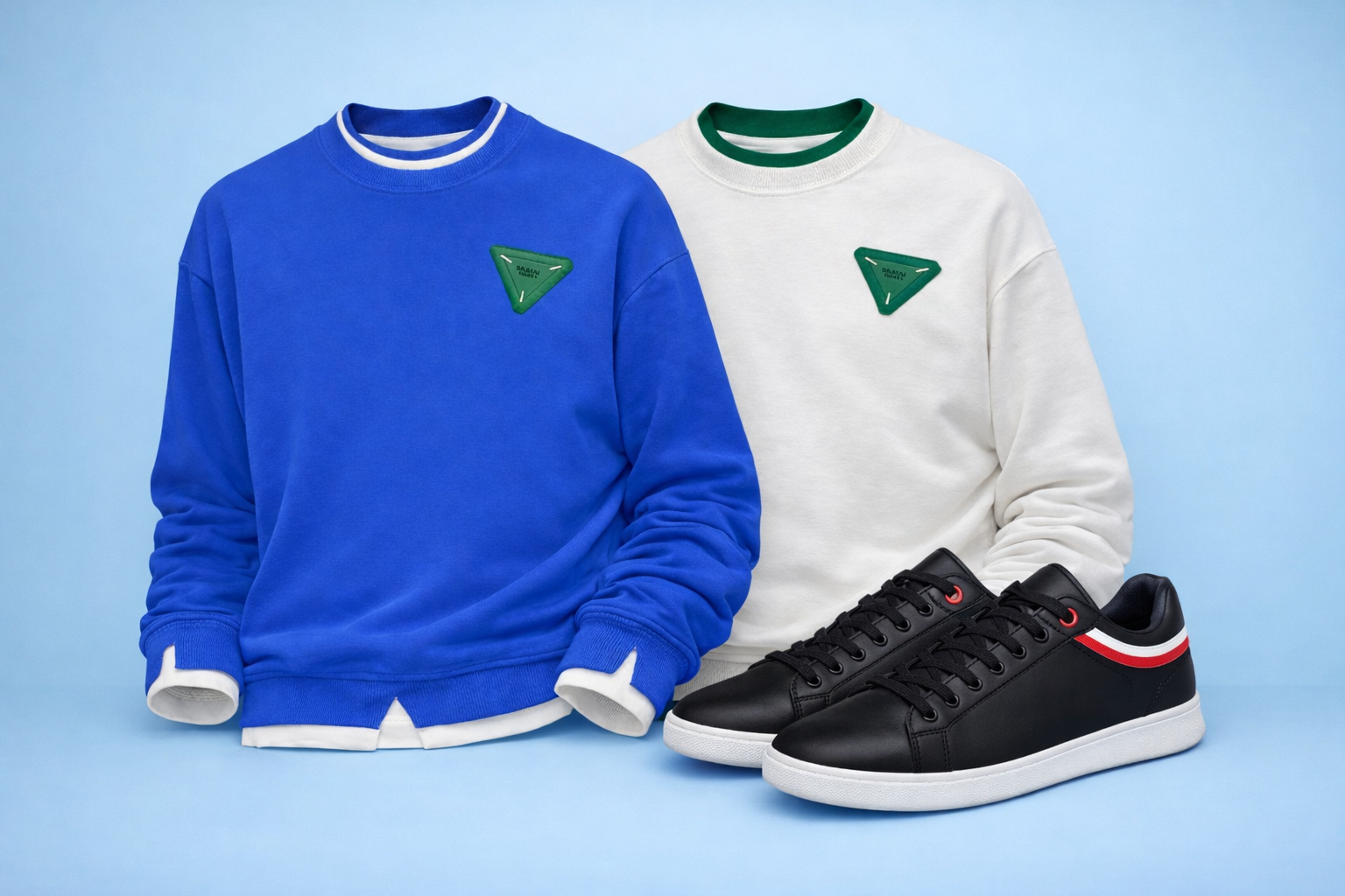 ACTIONS MEN STYLE PACK  2 prémium pamut férfi pulcsi + 1 pár cipő 27990ft helyett csak 9990ft