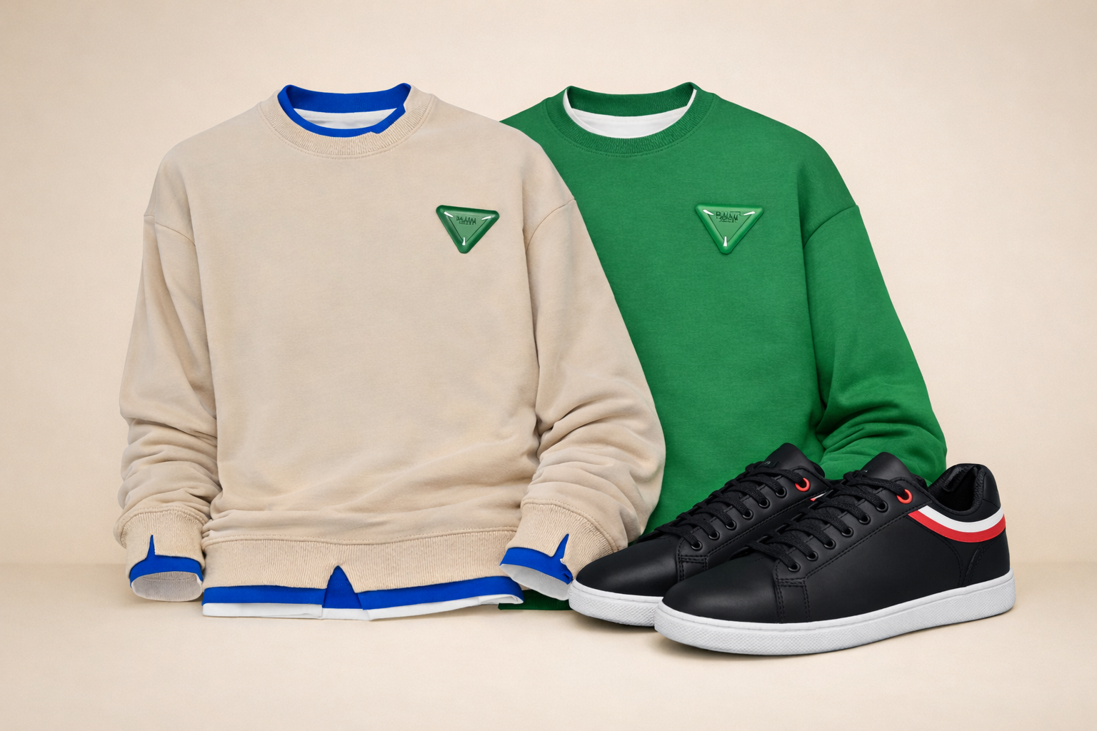 ACTIONS MEN STYLE PACK  2 prémium pamut férfi pulcsi + 1 pár cipő 27990ft helyett csak 9990ft