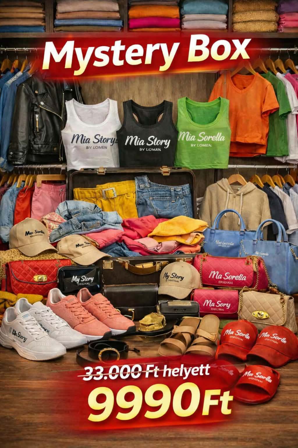 MYSTERY Box 33.000 Ft helyett csak 9990 Ft
