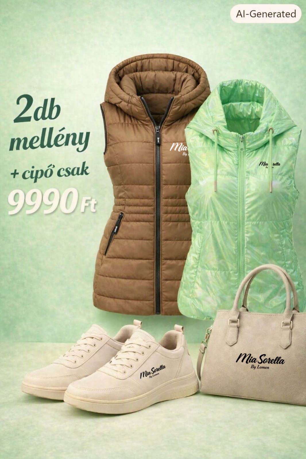 Brown & Green DUÓ PACK – Prémium mellények + AJÁNDÉK cipő 28990ft helyett csak 9990ft