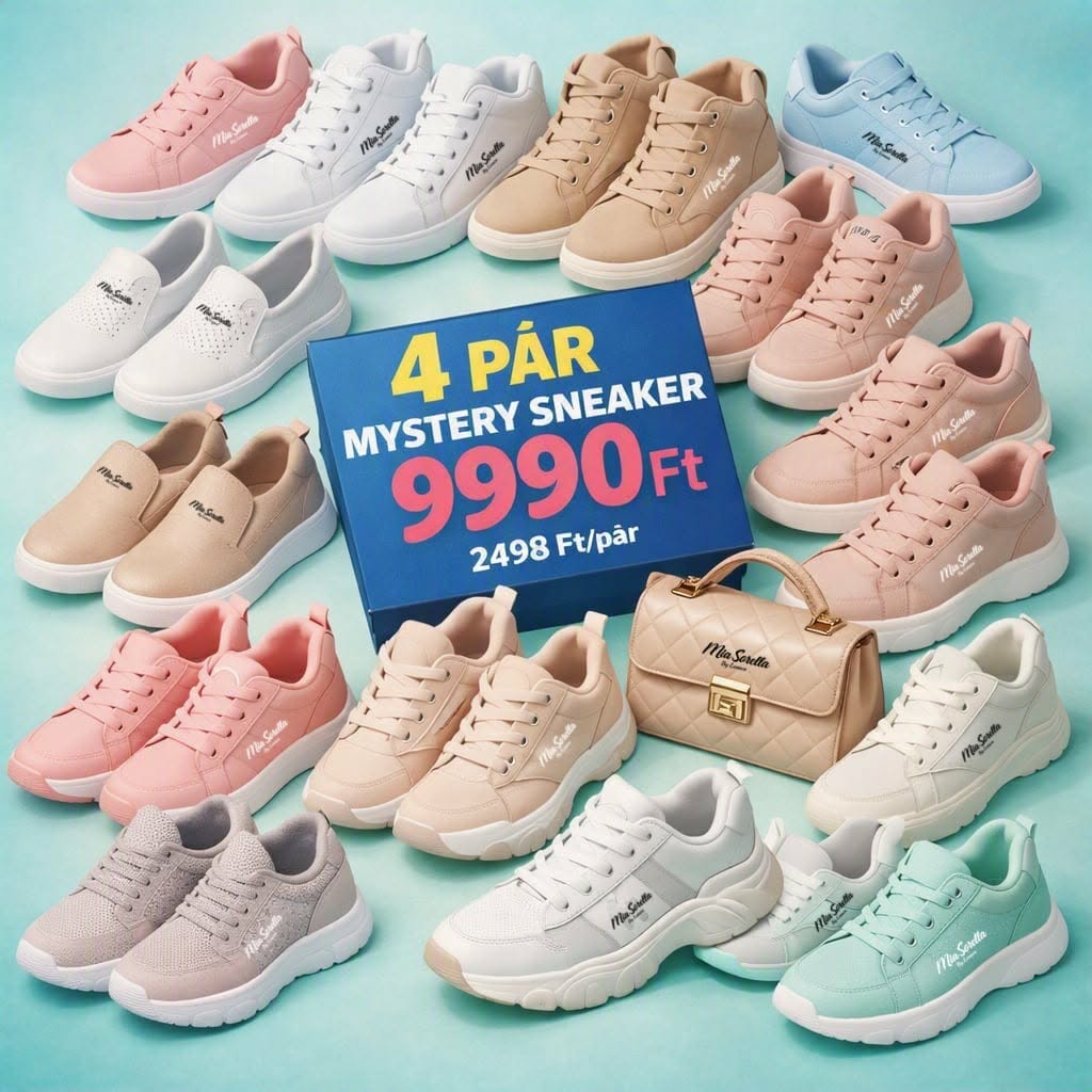 MYSTERY FOOTWEAR BOX – 4 pár lábbeli mindössze 9 990 Ft‑ért!