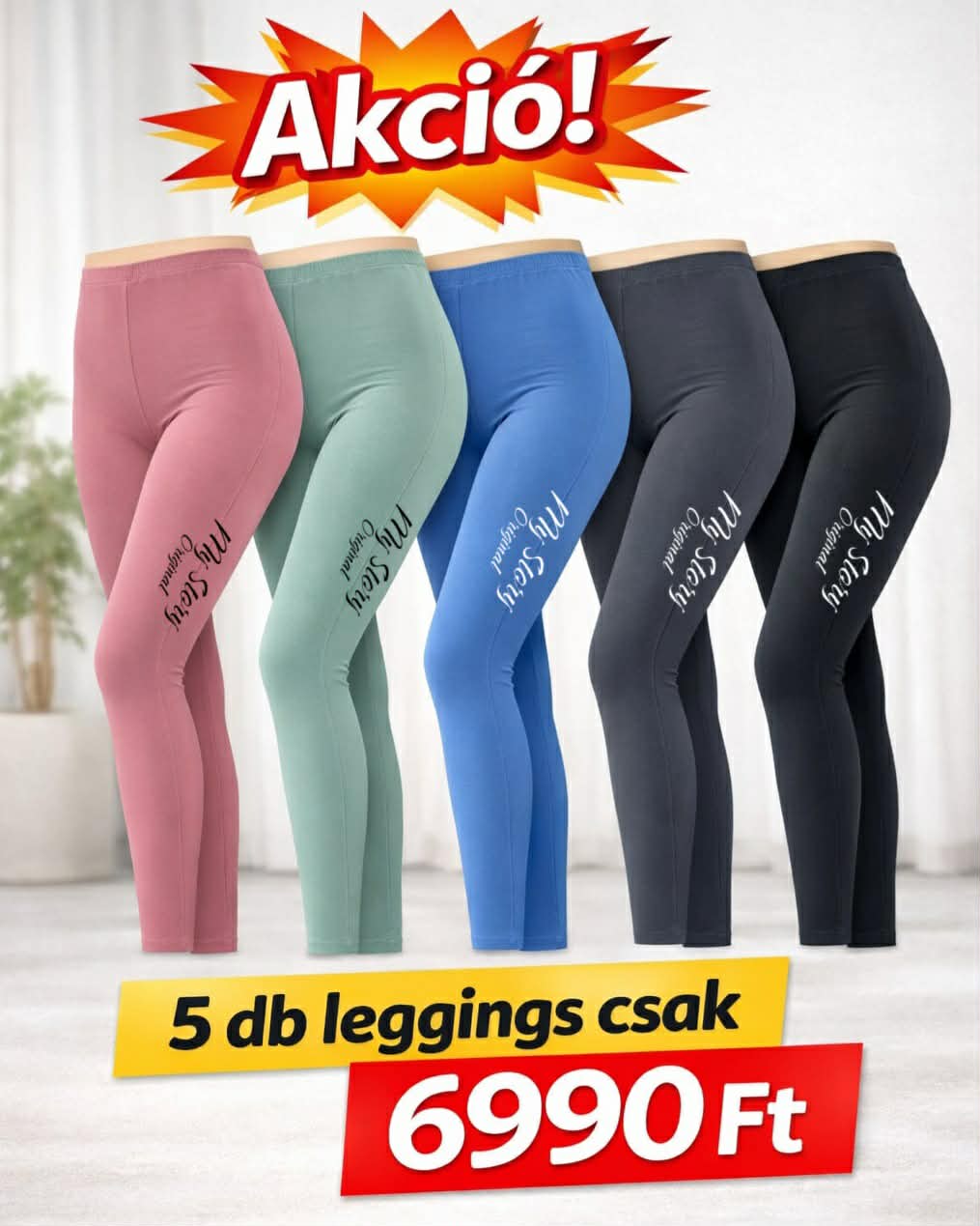 Bambusz leggings – Akciós csomag! 5 db 1 áráért
