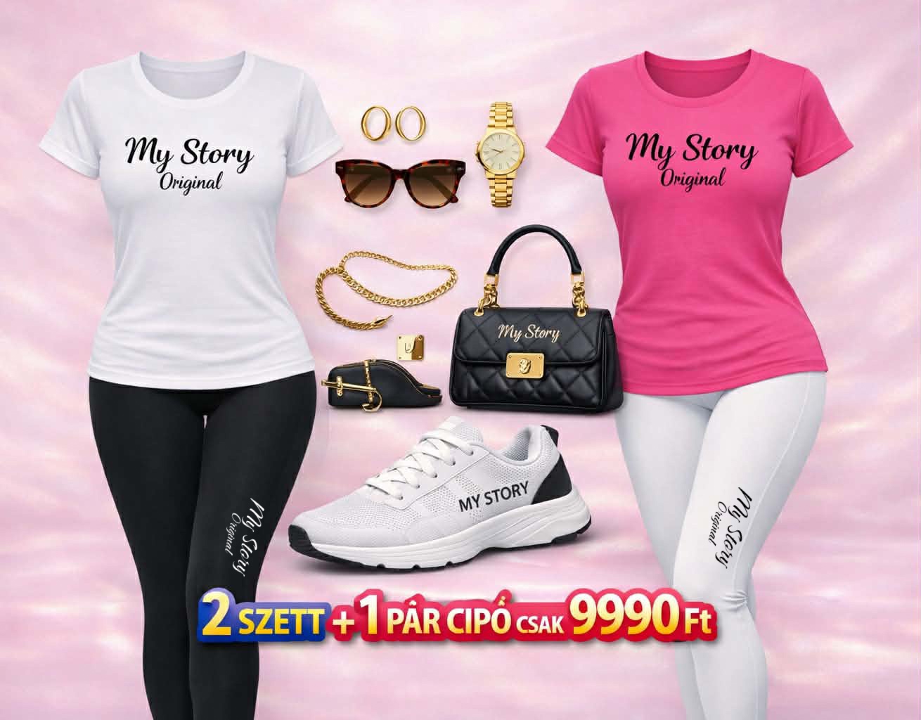 2  Szett +  AJÁNDÉK CIPŐ együtt csak 9990ft