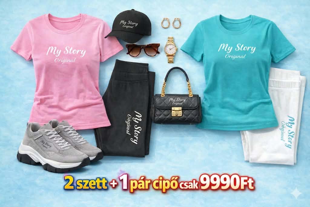 2db Szett +  AJÁNDÉK CIPŐ együtt csak 9990ft