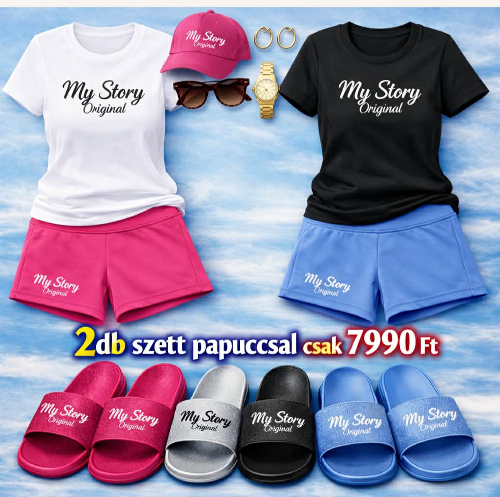 My Story Original – 2db  Premium pamut szett + ajándék papucs