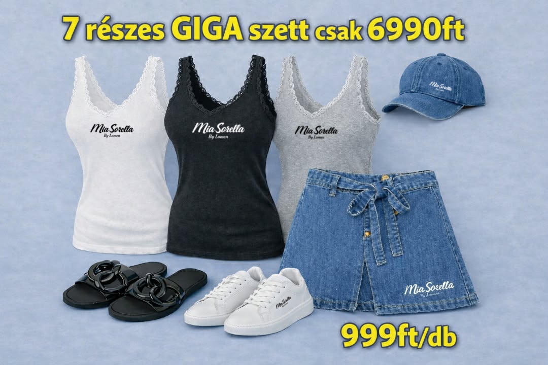 7 részes Prémium Nyári GIGA Szett – Extra Ajándékokkal 999ft/db