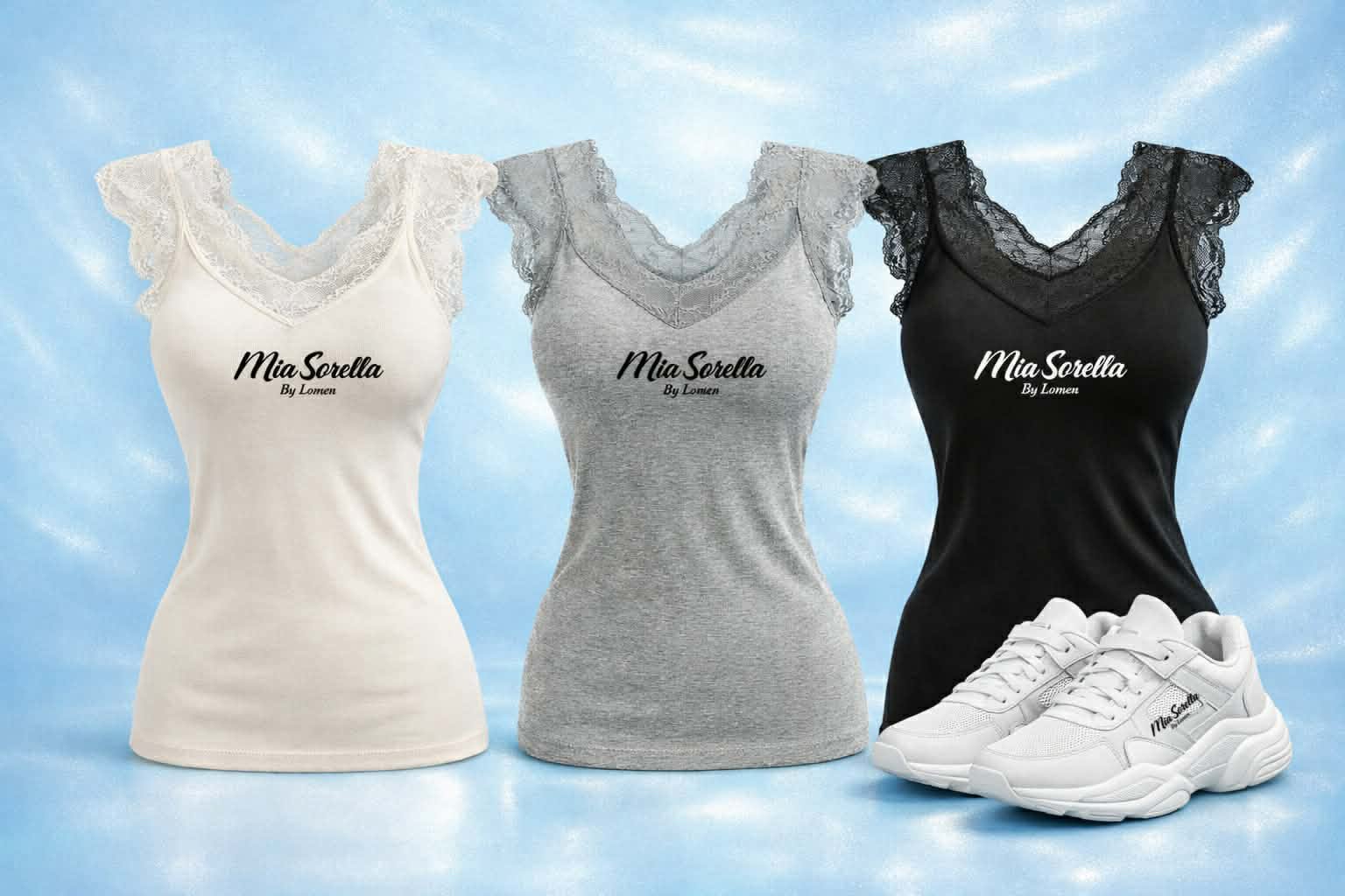 Mia Sorella by Lomen – 3 db Csipkebetétes Prémium Trikó AJÁNDÉK CIPŐVEL!