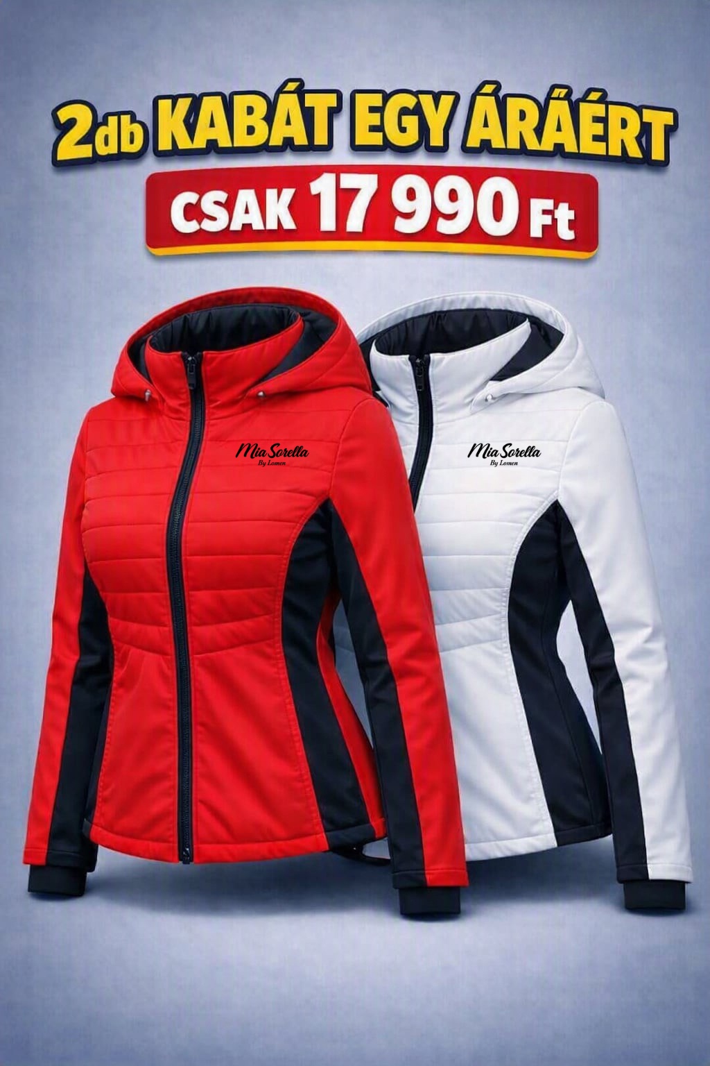 Mia Sorella – DuóLux Átmeneti Kabátpáros  2db 1 áráért 35980ft helyett csa 17990ft/2db