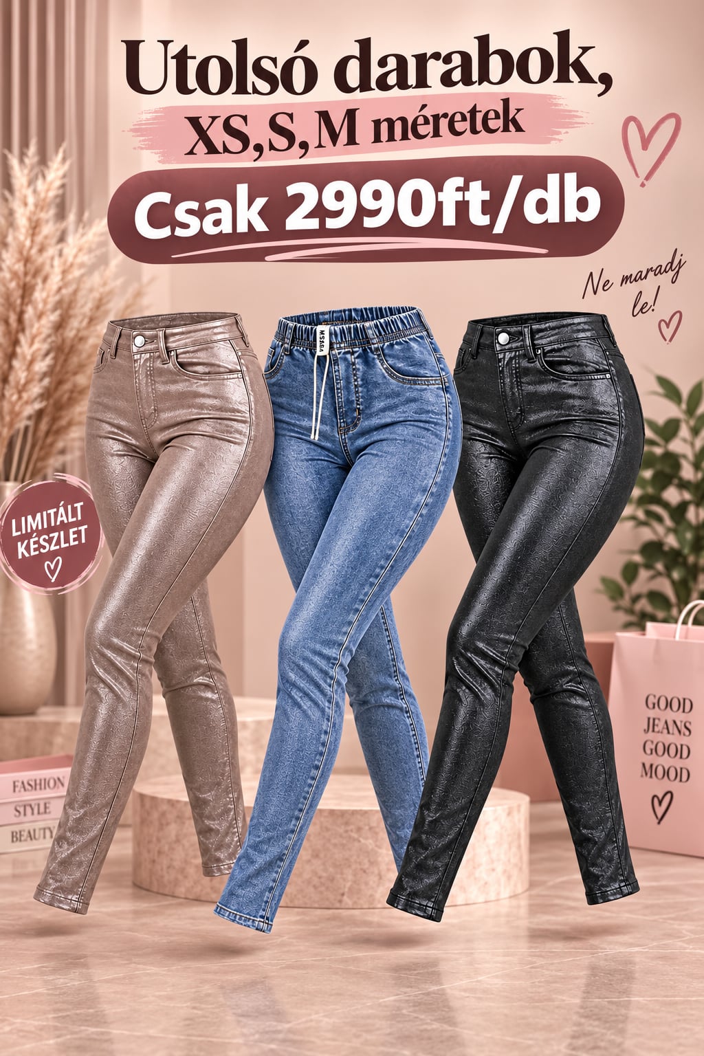 PRÉMIUM NADRÁGOK – UTOLSÓ DARABOK!  , CSAK 2990FT.  XS,S,M méretek