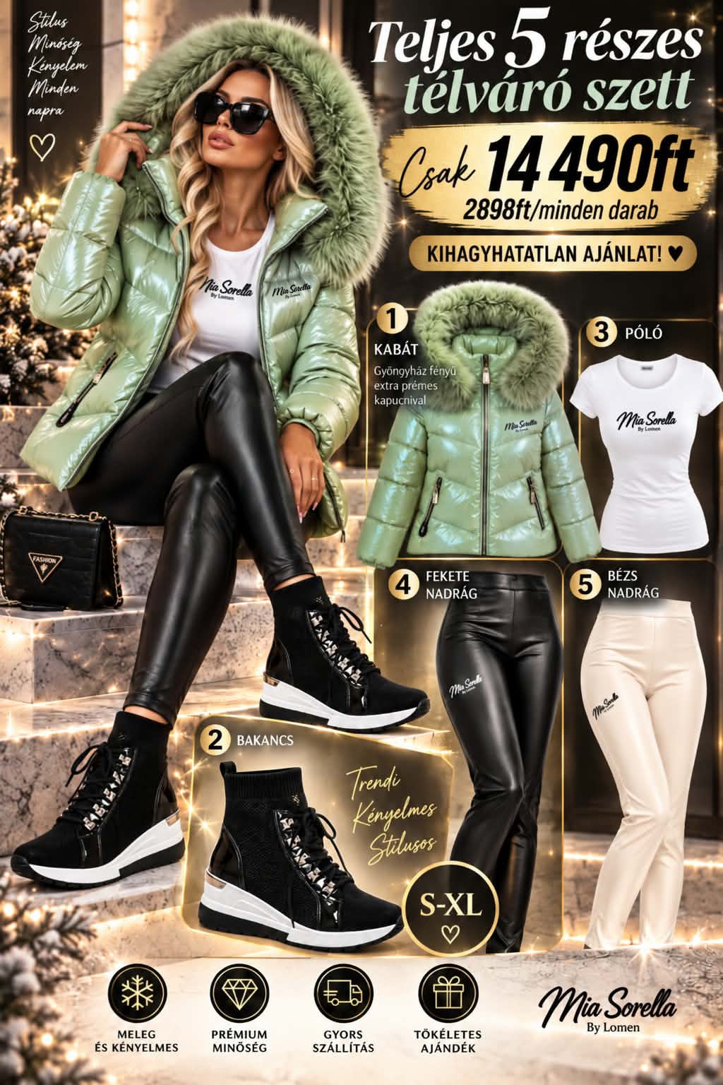 Pearl Winter 5 részes – Prémium komplett téli szett  csak 14 490ft