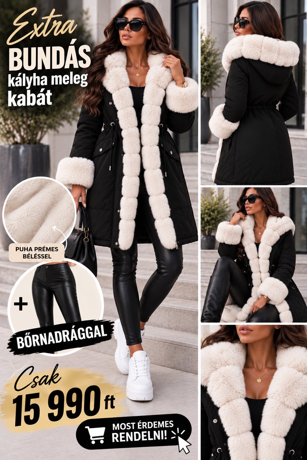 ALASKA LUXE™ – EXTRA BUNDÁS KABÁT + PRÉMIUM BŐRHATÁSÚ LEGGINGS 