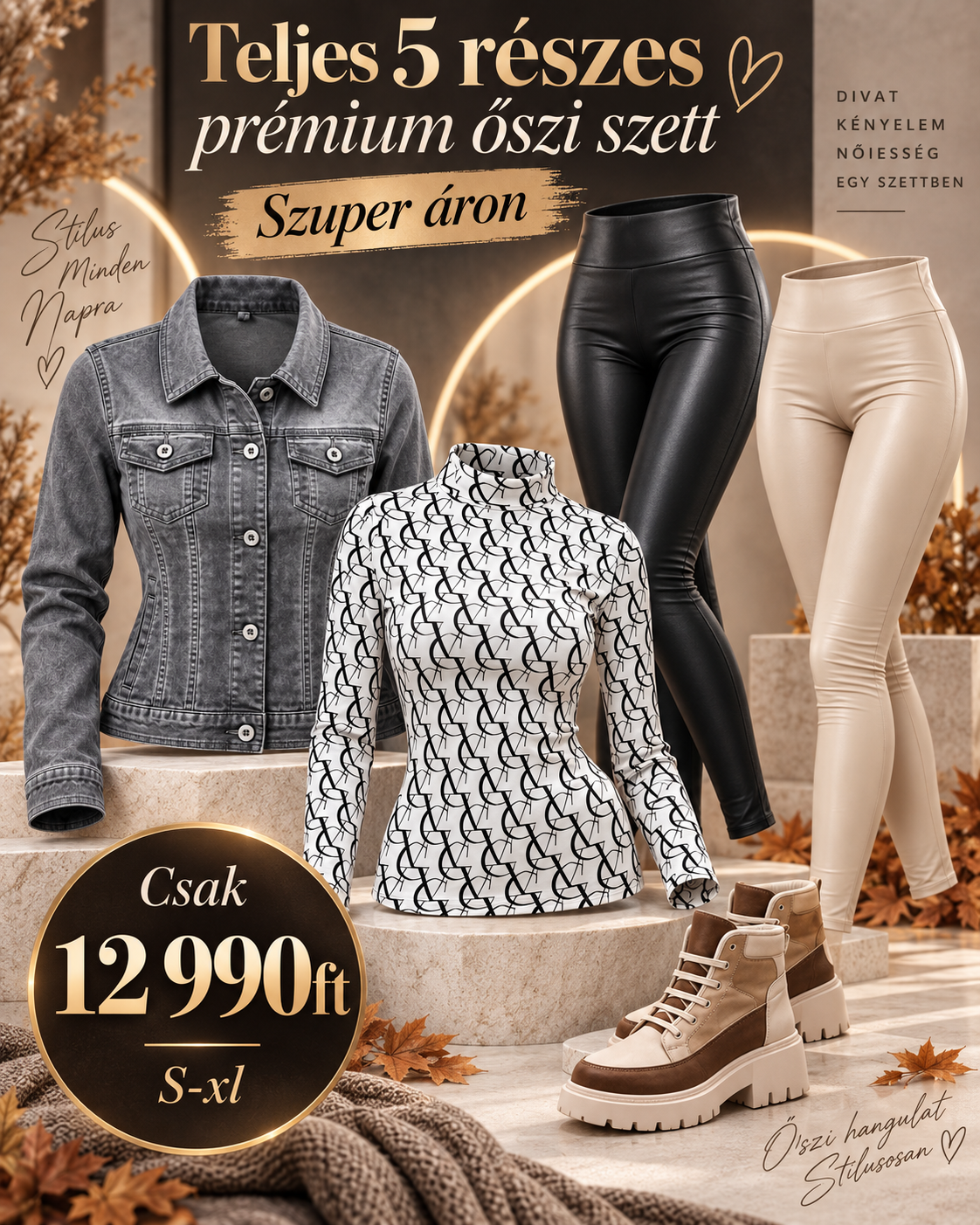 VÁROSI VARÁZS – 5 RÉSZES PRÉMIUM ŐSZI SZETT együtt csak 12990ft