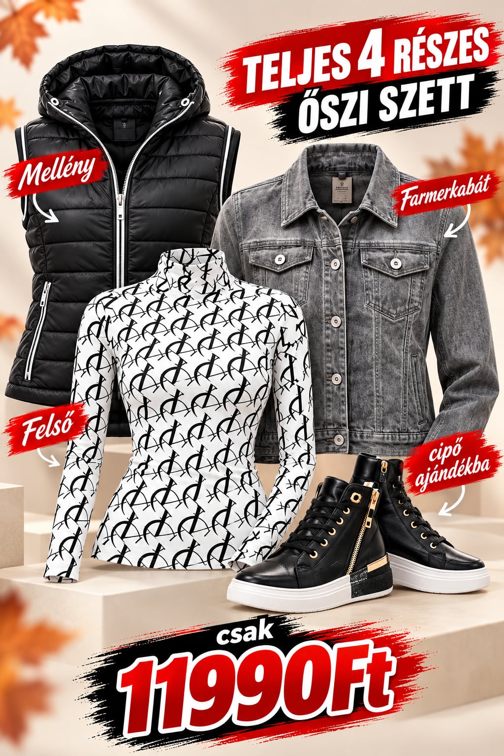 Velvet Fall 4 részes őszi szett – ajándék cipővel