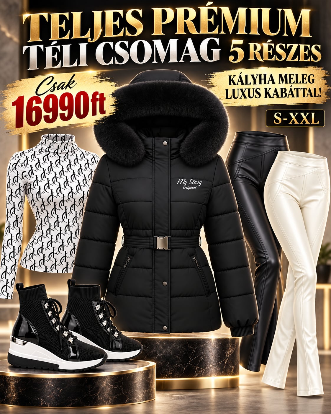 VELVET WINTER – 5 RÉSZES PRÉMIUM NŐI SZETT  csak 16990ft,  3398ft/termék MINIMÁLIS KÉSZLET!