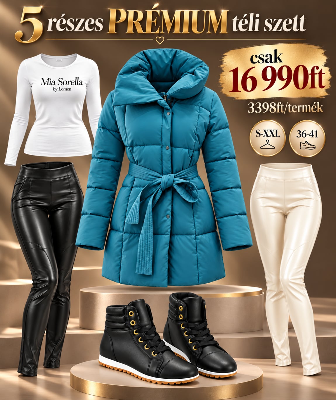  Turquoise Mousse  5 részes prémium téli szett csak 16990ft