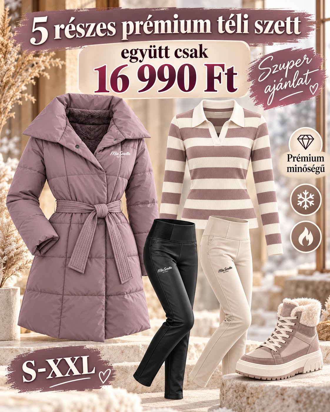 MIDNIGHT LUXE – 5 részes prémium téli szett    csak 16990ft