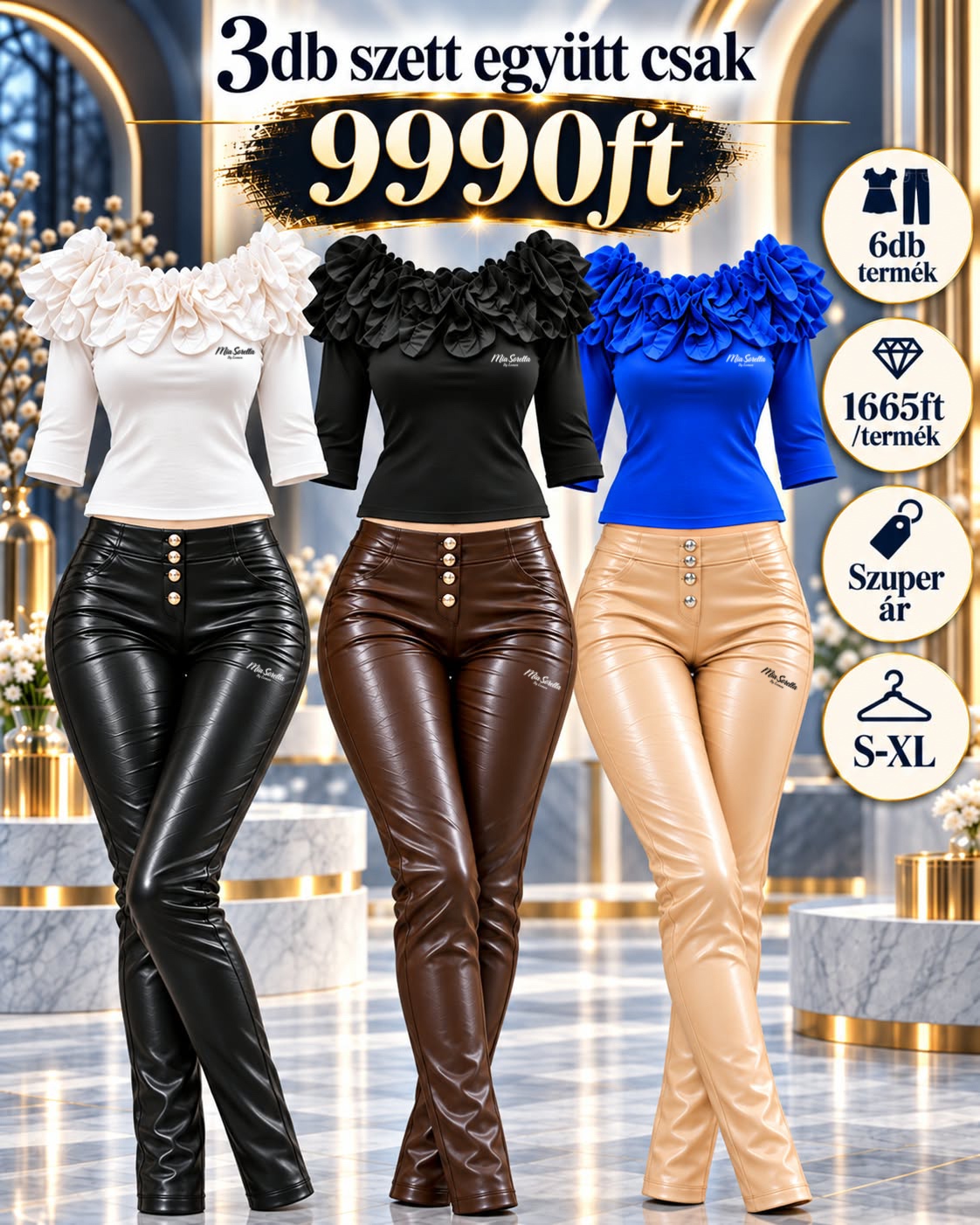 Mia Sorella Premium Bőrhatású Szett – 6 db-os szett
