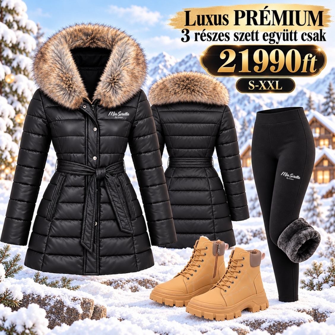 ARCTIC GLAM LUXURY – 3 RÉSZES PRÉMIUM TÉLI SZETT 