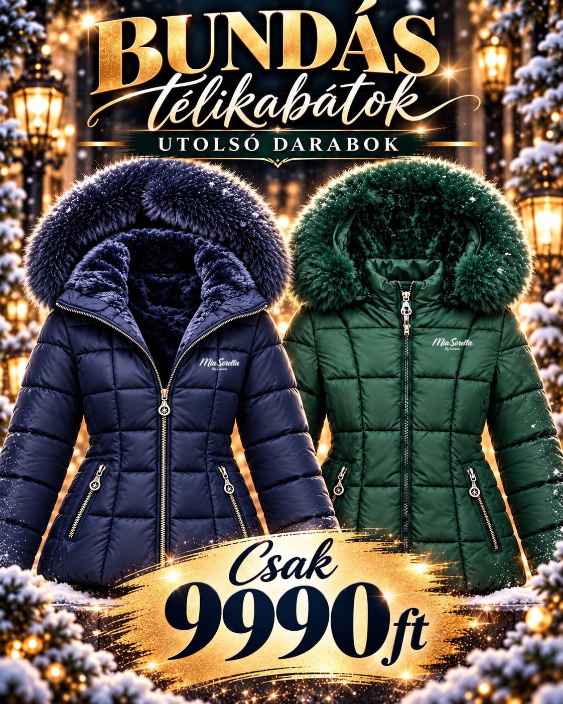 ROYAL FROST – EXTRA PRÉMIUM BUNDÁS TÉLIKABÁT  UTOLSÓ DARABOK! UTOLSÓ MÉRETEK!  MOST CSAK 9 990 Ft! 