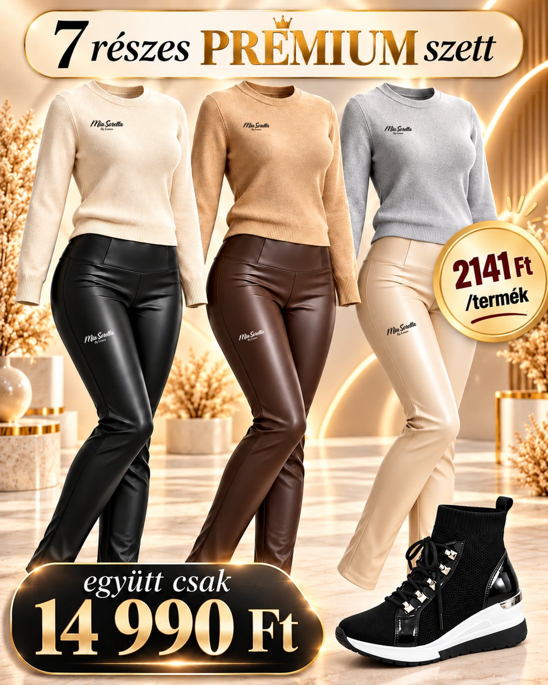  Mia Sorella – Bella Chic 7 részes PRÉMIUM szett  7 divatos darab, 3 ellenállhatatlan szett – EGYETLEN ÁRON! 