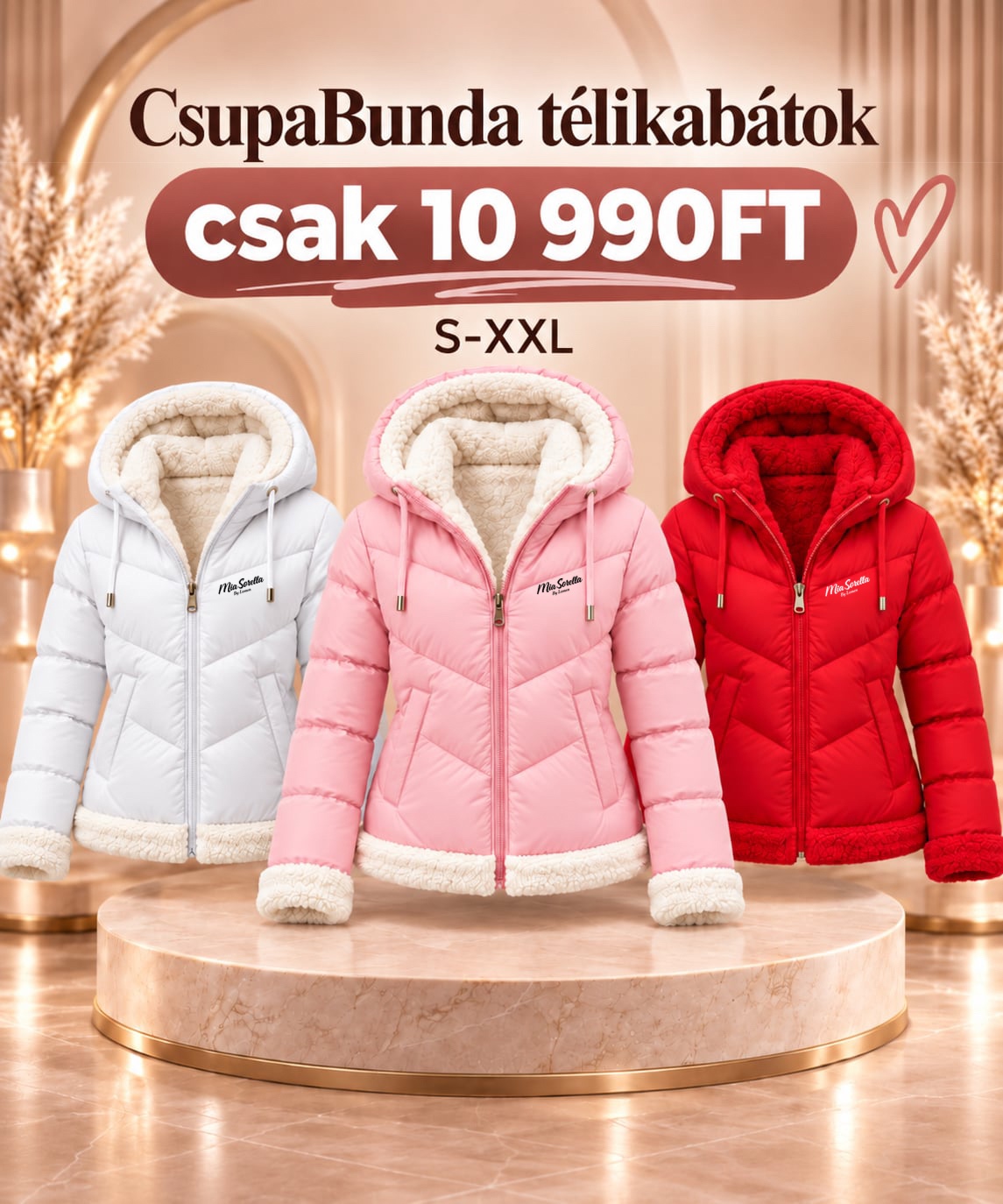  CsupaBunda Dream – Pihe-puha, bundás télikabát  A kabát, amibe első pillantásra beleszeretsz!  CSAK 10990FT