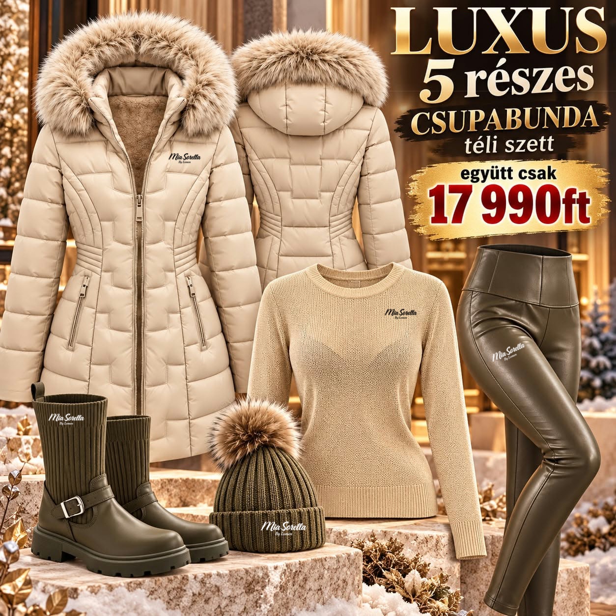  LUXURY SAND – 5 részes EXTRA PRÉMIUM téli szett  Együtt csak 17990ft  A luxus érzése, a tél legszebb árnyalataiban!