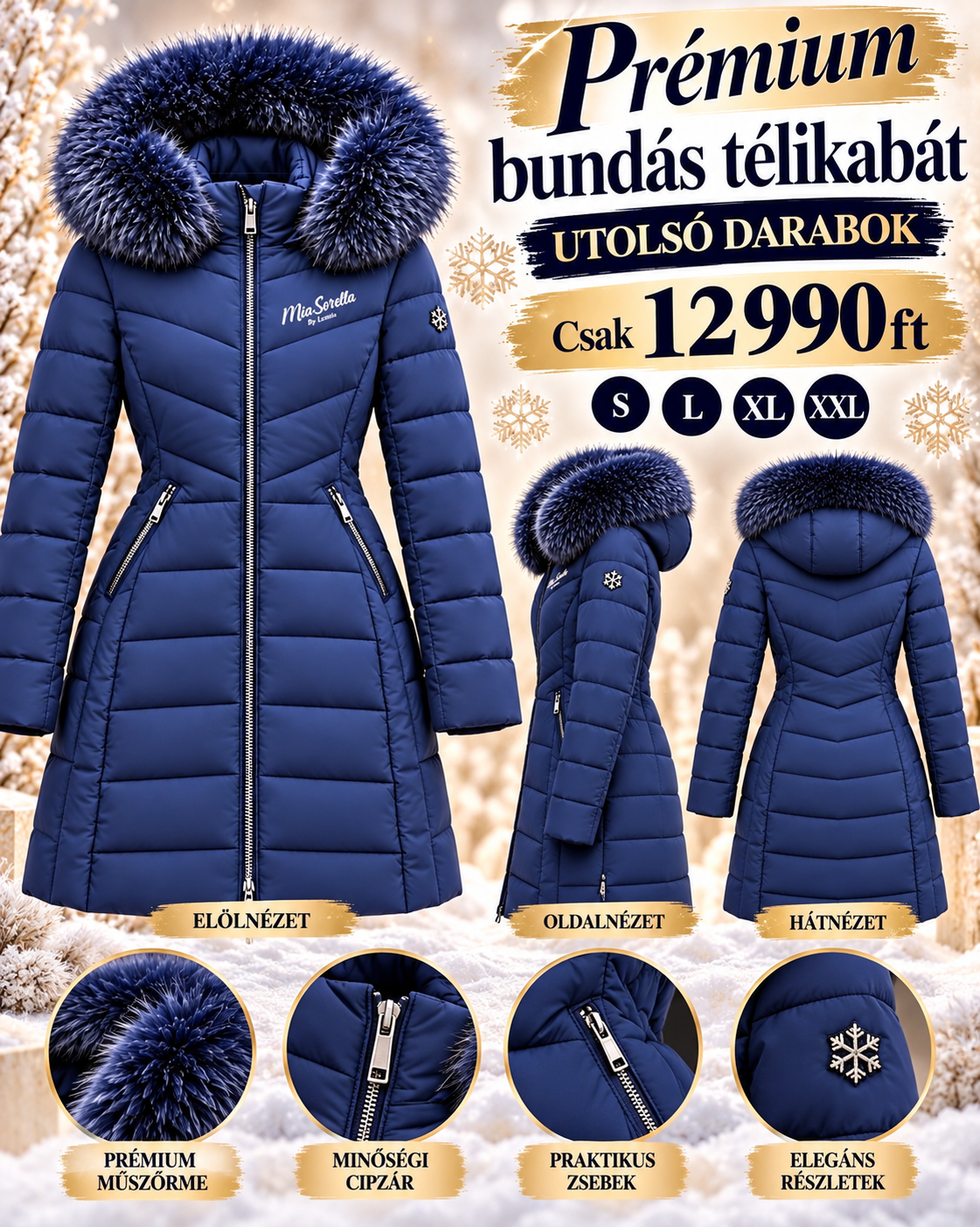 ROYAL WINTER – Prémium bundás télikabát utolsó darabok csak 12990ft NEM LESZ TÖBB 