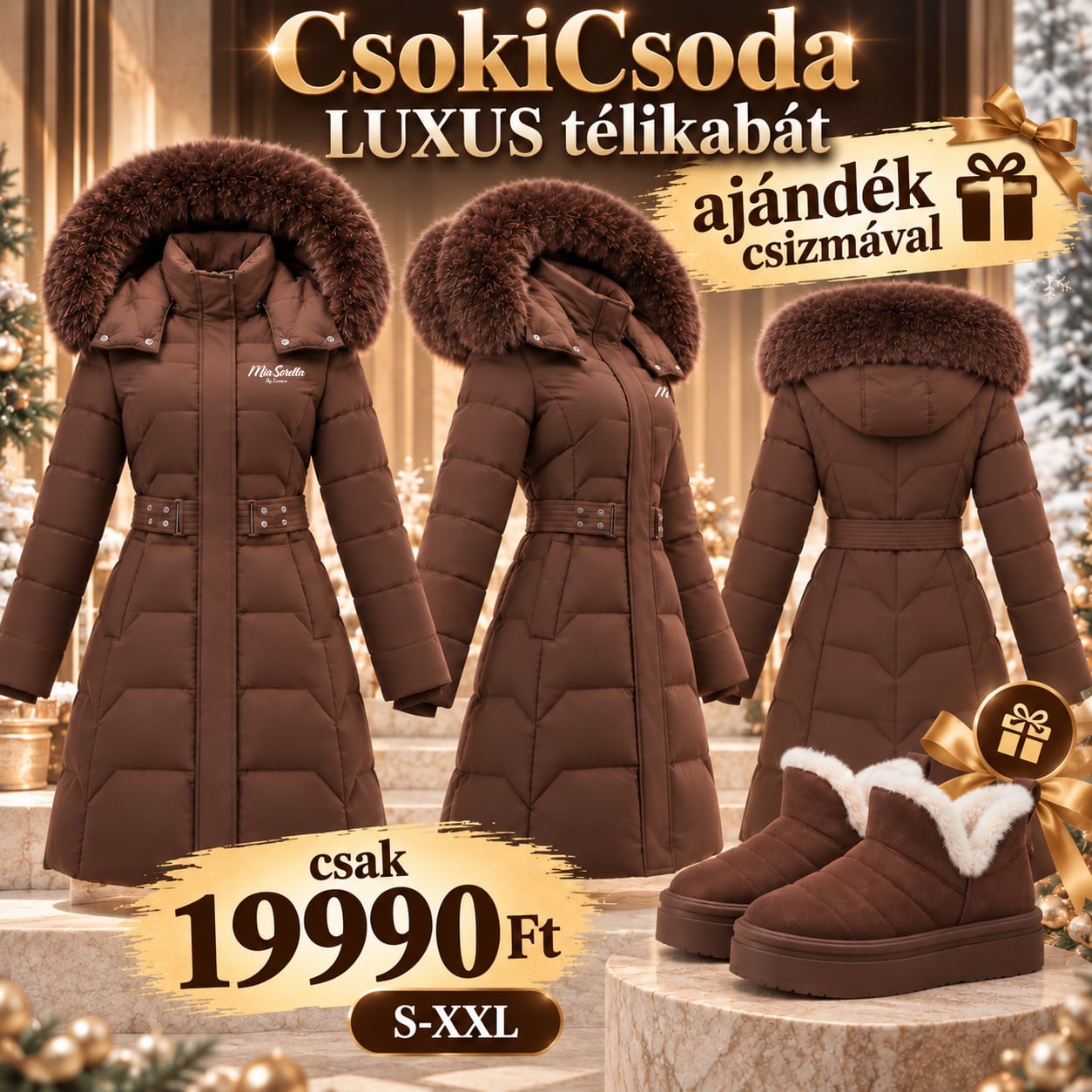 CsokiCsoda LUXUS télikabát + bundás csizma – együtt csak 19 990 Ft!