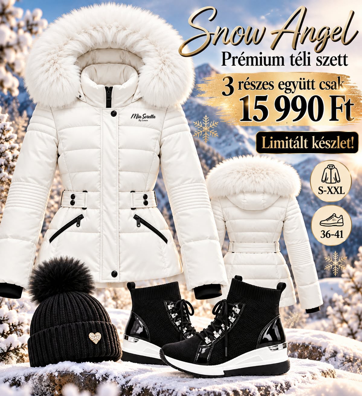 SNOW ANGEL – FROST QUEEN, 3 részes prémium téli szett – CSAK 15 990 Ft!